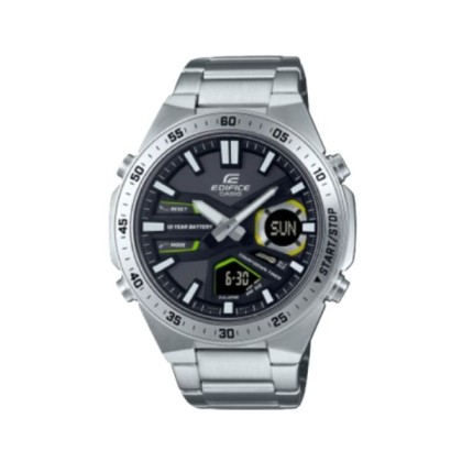 Casio Edifice EFV-C110D-1A3V Silver Stainless Steel Band Digital - Analog Men Watch